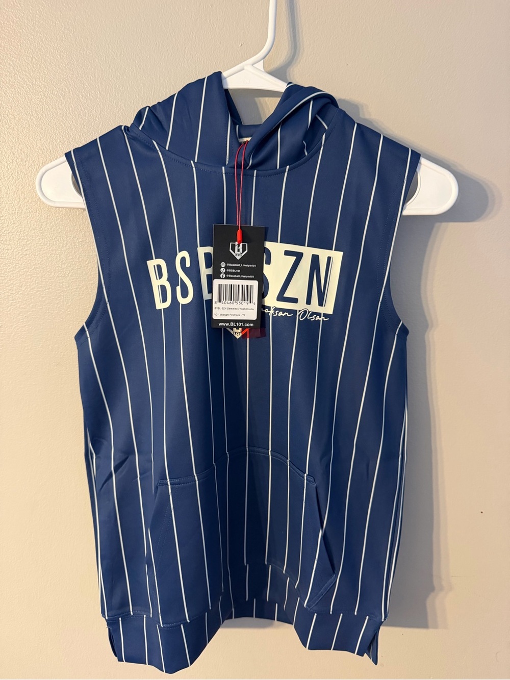 Baseball Lifestyle 101 sleeveless hoodie
